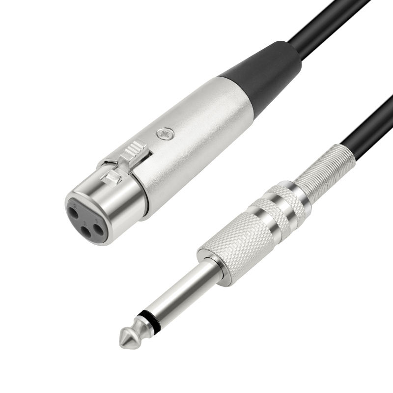 Cablu microfon, 6,35 mm la XLR-F, mono, conductori din cupru, înveliș PVC, grosime izolație 2 mm, model BK3045K1