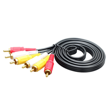 Ximi Technology Audio kabel 3 RCA na 3 RCA, zlatno obloženo, jezgro od bakra bez kisika, bakrena žica, duljina 1.5–20 m