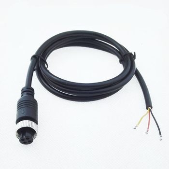 GX12-4P 3-dzīvju aviācijas asti līnija auto kamerai savienojumam (aviācijas sievietes kontakti uz 3-dzīdu vadus), pielāgojama