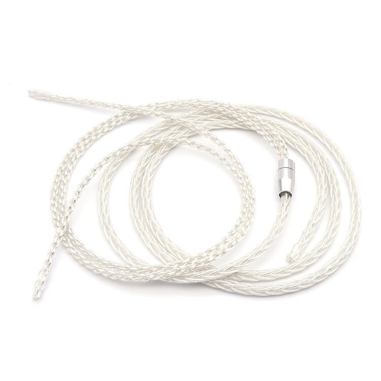 Cablu pentru căști din cupru placat cu argint, 8 fire, împletit, GN02A - upgrade DIY al liniei de sunet, proces OEM