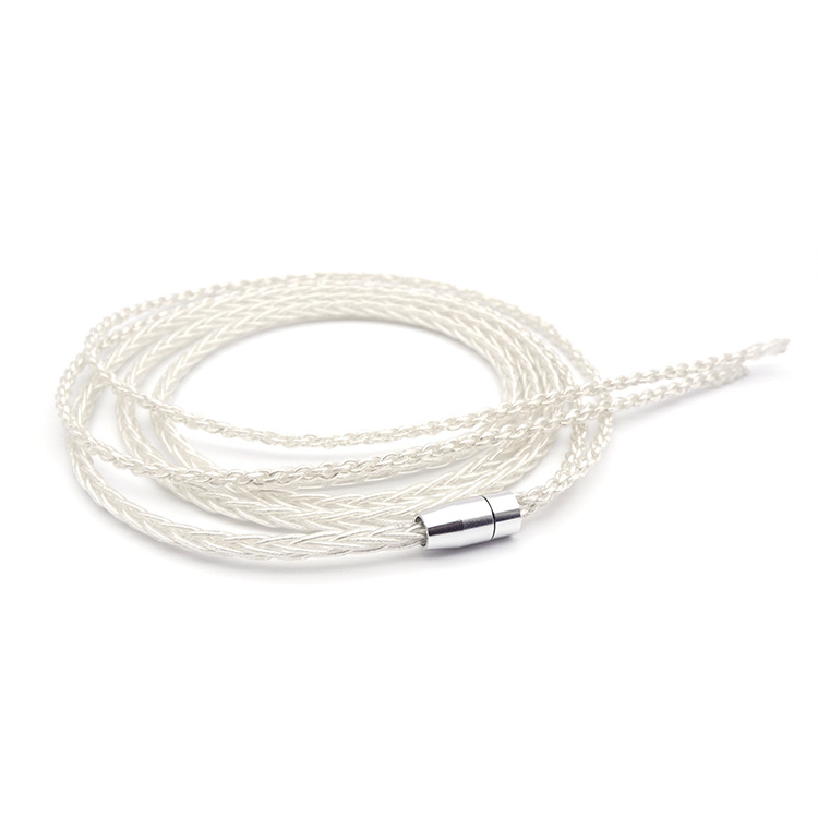 Cablu pentru căști din cupru placat cu argint, 8 fire, împletit, GN02A - upgrade DIY al liniei de sunet, proces OEM