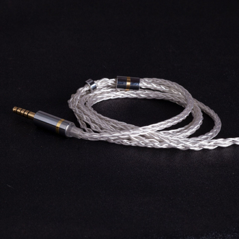 Kabel za nadogradnju slušalica s 8-žilnim, srebrnim premazom, kompatibilan SE535, IE80S, IE300; 0,78 mm dvopinski; A2DC, MMCX, QDC