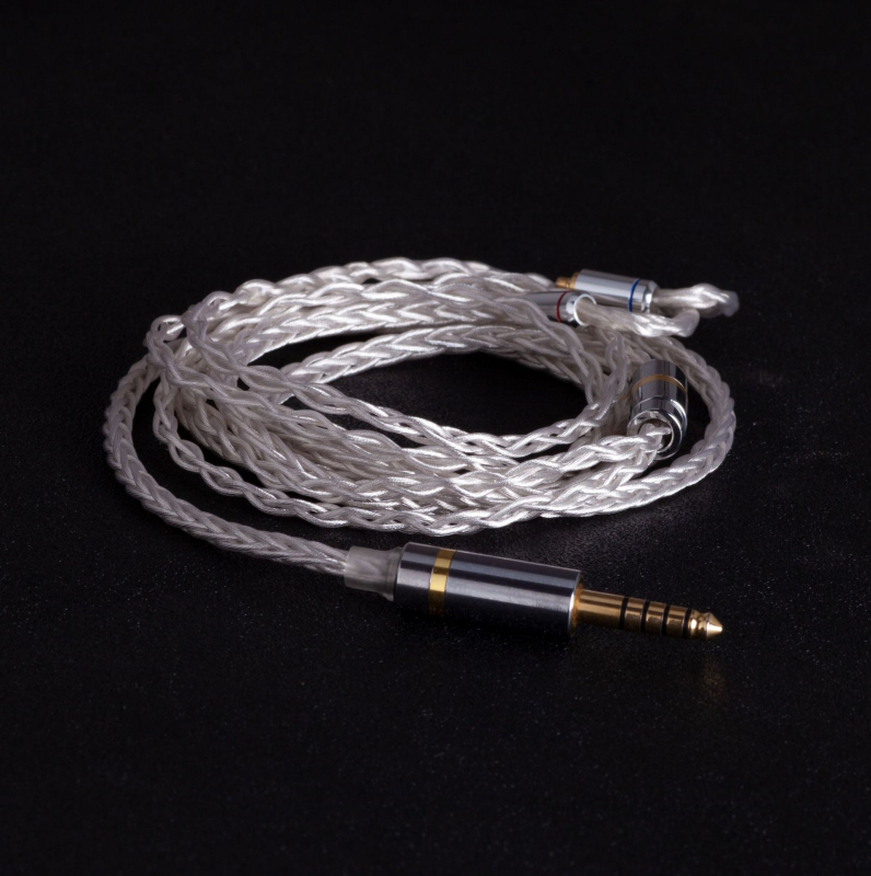 Kabel za nadogradnju slušalica s 8-žilnim, srebrnim premazom, kompatibilan SE535, IE80S, IE300; 0,78 mm dvopinski; A2DC, MMCX, QDC