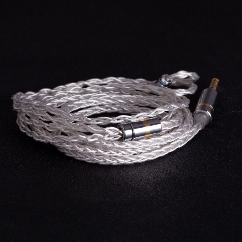 Kabel za nadogradnju slušalica s 8-žilnim, srebrnim premazom, kompatibilan SE535, IE80S, IE300; 0,78 mm dvopinski; A2DC, MMCX, QDC