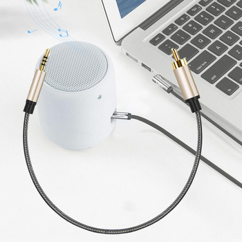 Καλώδιο ήχου 3,5 mm σε RCA με αγωγούς χαλκού για ενισχυτή και ηχεία – βύσμα 3,5 mm σε RCA, χαλκός πυρήνας, συμβατό με τηλεοράσεις TCL και Xiaomi