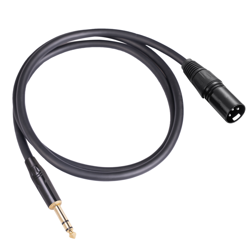Mikrofon kabel, dvostruko oklopljen, 3-žilni, 1/4 inch na XLR muški, pozlaćeni bakreni vodiči, marka REXLIS, model TC145BK19