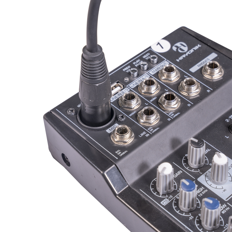 Mikrofon kabel, dvostruko oklopljen, 3-žilni, 1/4 inch na XLR muški, pozlaćeni bakreni vodiči, marka REXLIS, model TC145BK19