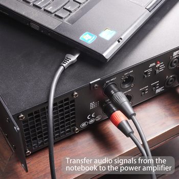 Cablu audio cu decodor încorporat, USB-A la dual XLR, 32-bit/384 kHz, conectori plăcuți cu aur