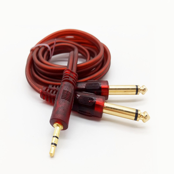 Adaptor audio cablu: 3,5 mm la dual 6,35 mm, nucleu de cupru, înveliș PVC, Model: 3.5 to Dual 6.35 Audio Adapter pentru mixer