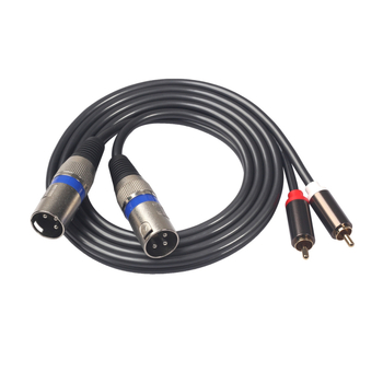 Audio kabel: 2 RCA na dvostruki XLR muški, PVC izolacija, duljina 1,5/3 m, REXLIS 366155-15