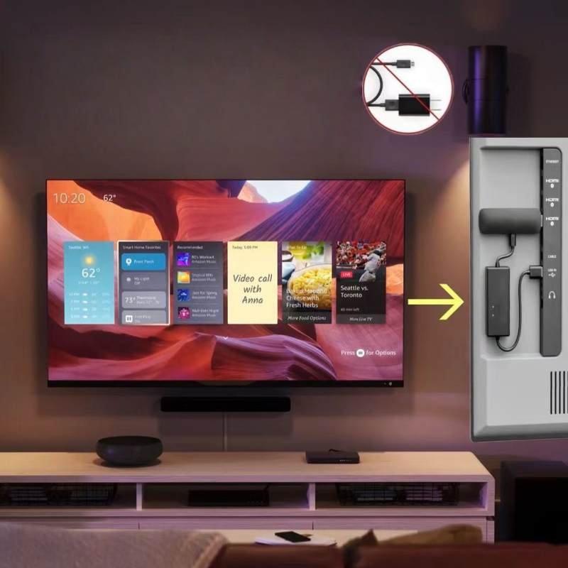 Napájací kábelový adaptér pre 4K USB TV multimédiu - Značka Cooshu; Model Btl-gdx; OEM spracovanie; Obsah balenia: napájanie + adaptér + krabica