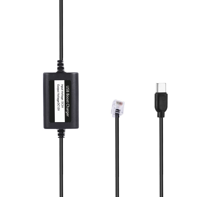 Napájací kábel USB-C na RJ11 pre automobilový radarový detektor, zosilnenie 5V–12V, dĺžka 1,5 m, model Usb C to RJ11