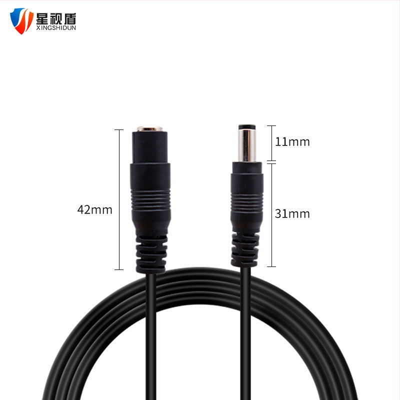 Grynas vario DC maitinimo ilginimo laidas Fluorite kamerai, 5V–12V, 3-pin kištukas, silikon-PVC apvalkalas