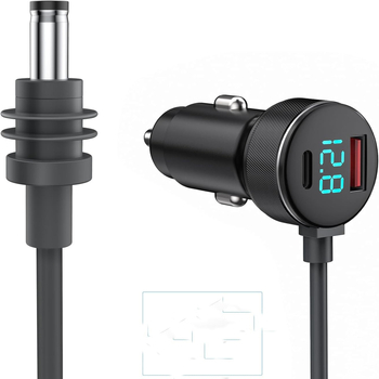 MINI-3132 3-u-1 auto punjač s digitalnim zaslonom, DC priključak, kabel 3 m, kompatibilan s MINI