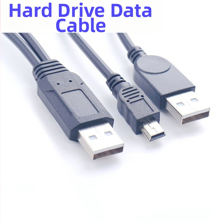 2-v-1 USB dátový a napájací kábel pre externé pevné disky (USB, Mini USB; rozdelenie 1 na 2; kompatibilné s mobilným HDD a digitálnou kamerou; podpora prispôsobenia)