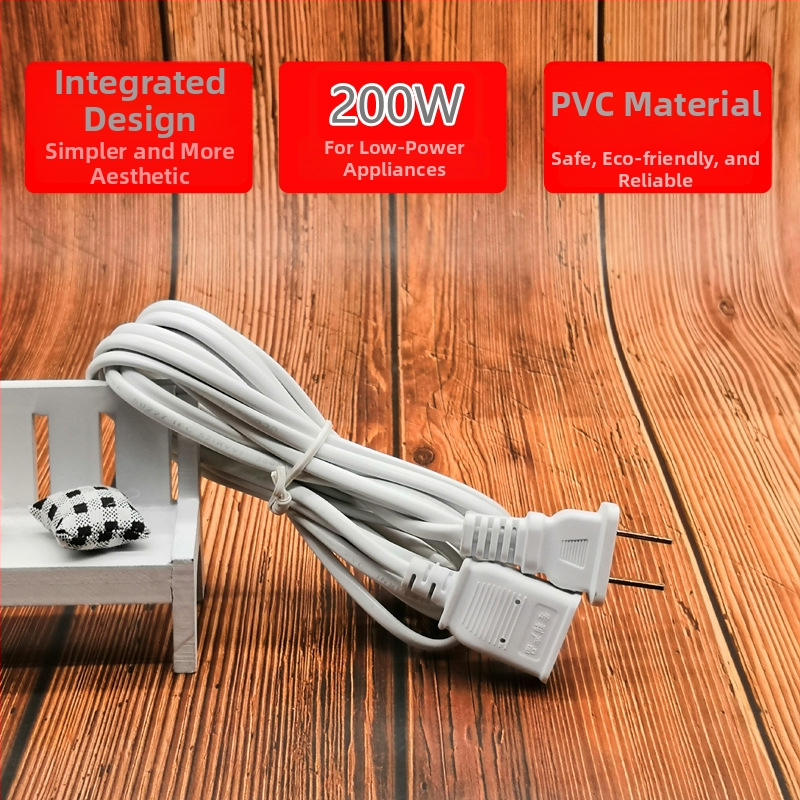 Vidaus naudojimui skirtas įtampos prailginimo kabelis — PVC korpusas, vario/aliuminio laidininkas, vidaus AC prailginimas, veikia iki -10°C