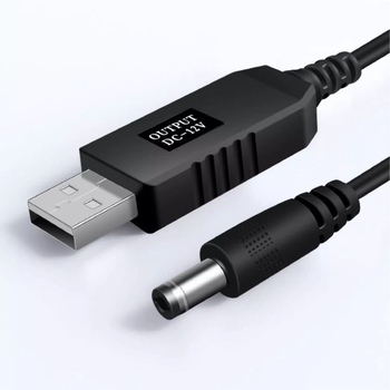 Cablu USB Boost - Ieșire multiplă de tensiune (4.2V/7.4V/8.4V/9V/12.6V), 1 m, baterie Li-ion 18650