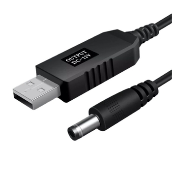Cablu USB Boost - Ieșire multiplă de tensiune (4.2V/7.4V/8.4V/9V/12.6V), 1 m, baterie Li-ion 18650