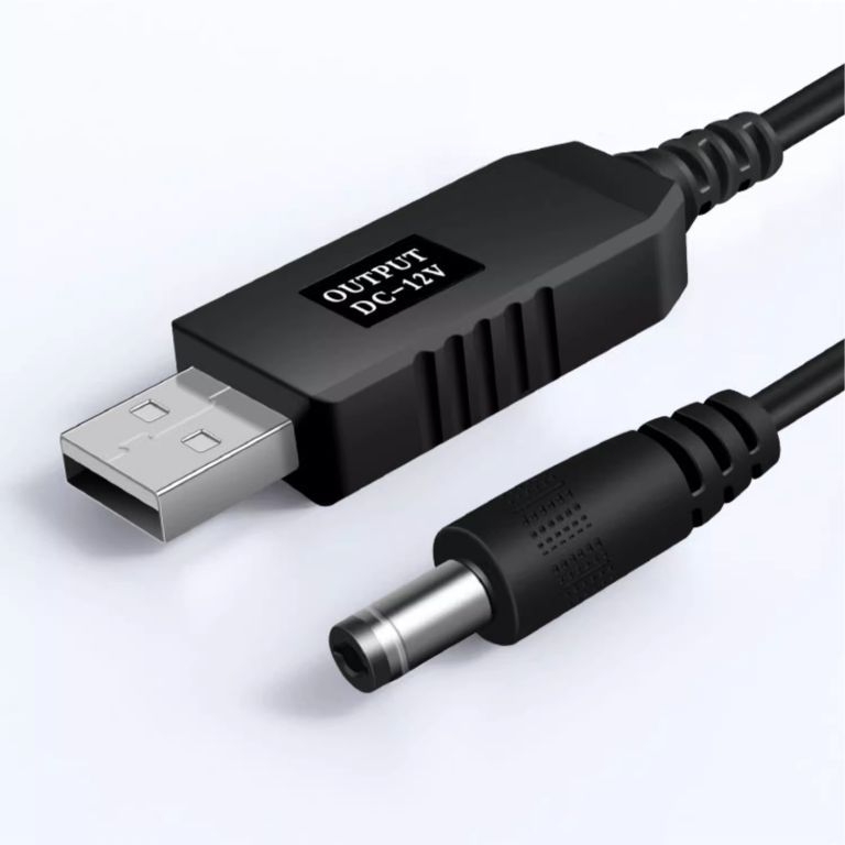 Cablu USB Boost - Ieșire multiplă de tensiune (4.2V/7.4V/8.4V/9V/12.6V), 1 m, baterie Li-ion 18650