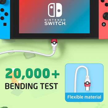 Nintendo Switch OLED USB-C kábel pre rýchle nabíjanie, 1,5 m, 60W PD, s jedným konektorom