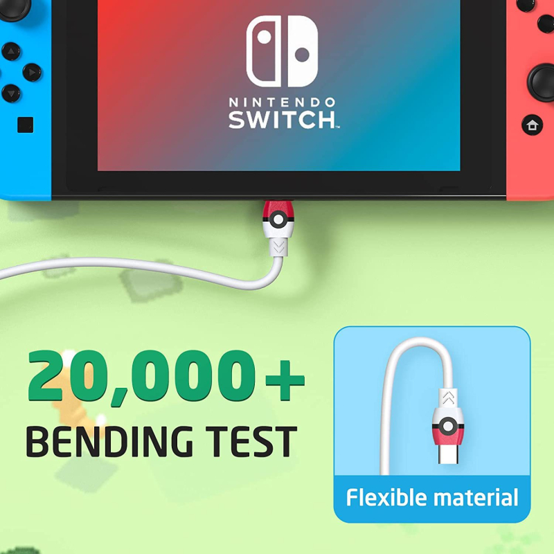 Nintendo Switch OLED USB-C kábel pre rýchle nabíjanie, 1,5 m, 60W PD, s jedným konektorom