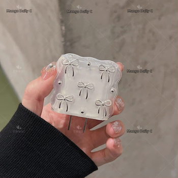 Íj alakú védőtok Apple 17 töltőhöz, 20W töltőfej, törésálló adatkábellel hullámmintás epoxival