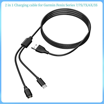 2-in-1 Ātrās uzlādes kabelis Garmin Fenix 5/5X/5S/6/6X/7S