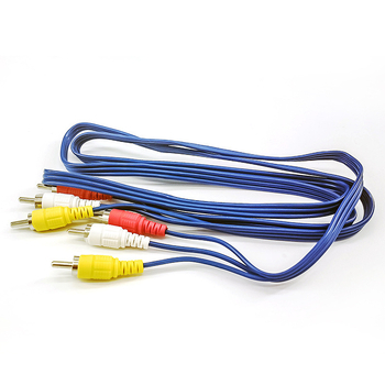 Cablu audio RCA, 3RCA la 3RCA, miez din bronz, conectori placati cu nichel, ambalaj blister, OEM