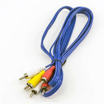 Cablu audio RCA, 3RCA la 3RCA, miez din bronz, conectori placati cu nichel, ambalaj blister, OEM