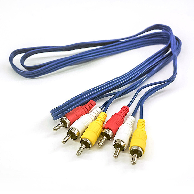 Cablu audio RCA, 3RCA la 3RCA, miez din bronz, conectori placati cu nichel, ambalaj blister, OEM