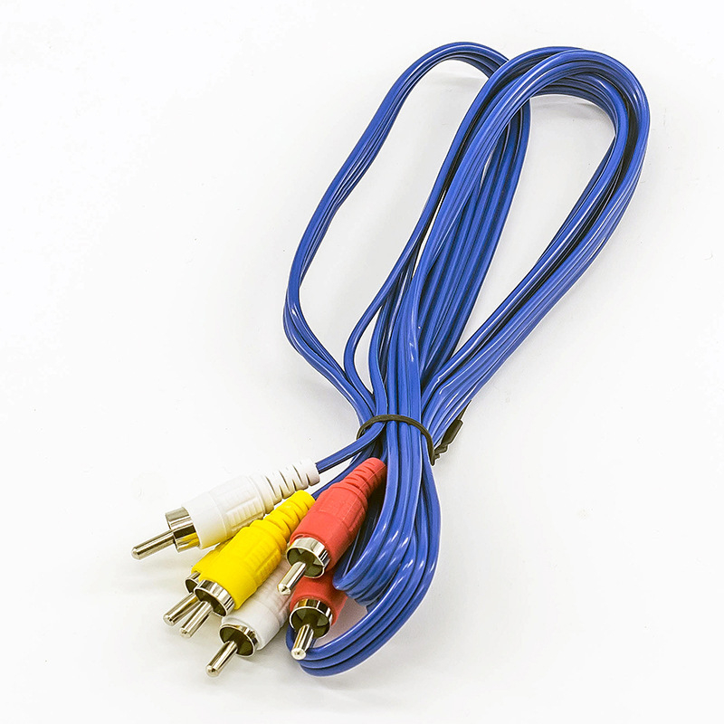 Cablu audio RCA, 3RCA la 3RCA, miez din bronz, conectori placati cu nichel, ambalaj blister, OEM