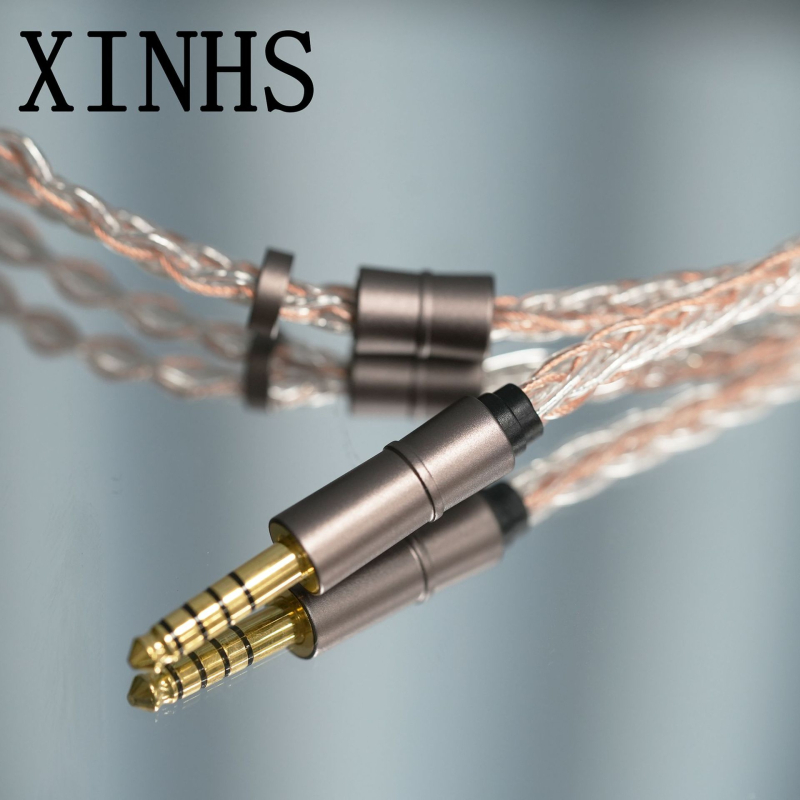 XINHS 4‑žilni kabel od monokrystalne bakrene s premazom srebra, miješana pletena, za MMCX/0,78 mm 2‑pin IEM IE900 DIY nadogradnja slušalica