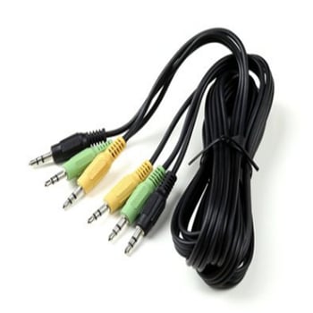 Trostruki stereo auto kabel s 3,5 mm muško–muški priključak