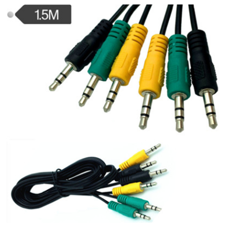 Trostruki stereo auto kabel s 3,5 mm muško–muški priključak