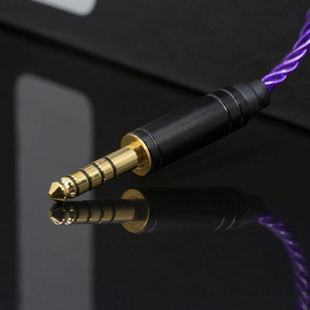 Zixin kábel na vylepšenie slúchadiel In-Ear, 4-stranný fialový, meď s postriebreným povrchom, 0,78 mm, 2-Pin MMCX/QDC/TFZ