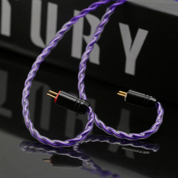 Zixin kábel na vylepšenie slúchadiel In-Ear, 4-stranný fialový, meď s postriebreným povrchom, 0,78 mm, 2-Pin MMCX/QDC/TFZ