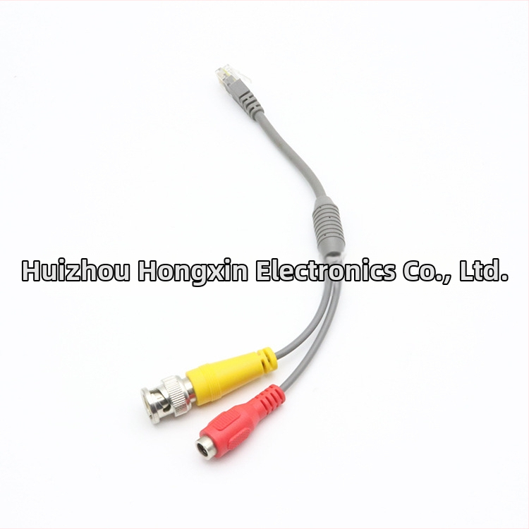 Panorāmas video savienojošais kabelis, divu vadu vara pārklāta alumīnija vadītājs, PVC ārējais apvalks, BNC-RJ45-BNC adapters, modelis Hx20992, ISO 9001 sertificēts