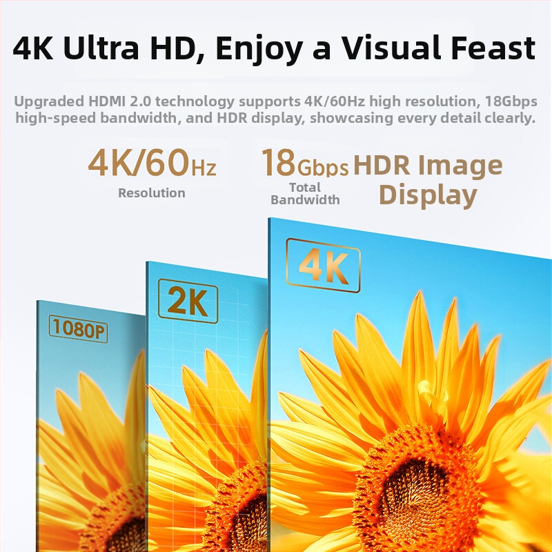 Biaz HDMI kabelis, 4K60Hz, HX1/HX102 sērija, Zh120