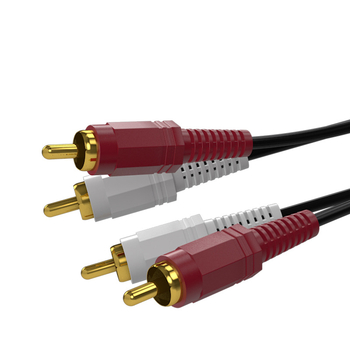 Audio RCA kabel, dvije pare 2RCA, zlatno-pozlaćeni vodiči s bakreno-čeličnim jezgrom, kompatibilan s audio, TV, pojačalo, DVD