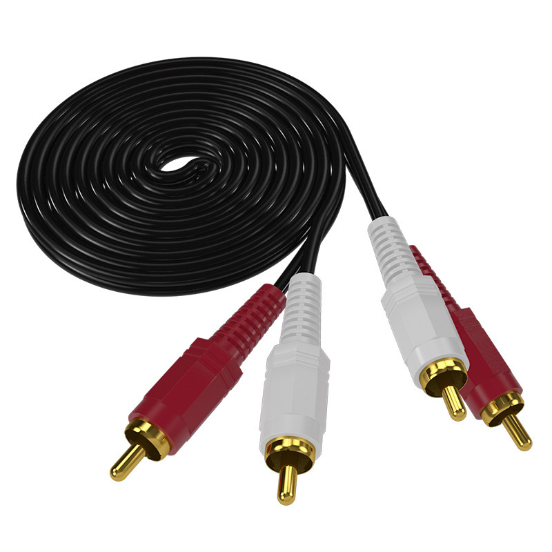Audio RCA kabel, dvije pare 2RCA, zlatno-pozlaćeni vodiči s bakreno-čeličnim jezgrom, kompatibilan s audio, TV, pojačalo, DVD