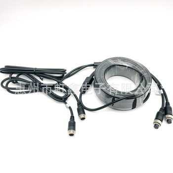 Kameras paplašināšanas kabelis, 4 kodoli, tīrs varš, PVC apvalks, M12 savienotājs, vadus 24/26/28