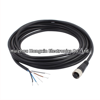 Kameras paplašināšanas kabelis, 4 kodoli, tīrs varš, PVC apvalks, M12 savienotājs, vadus 24/26/28