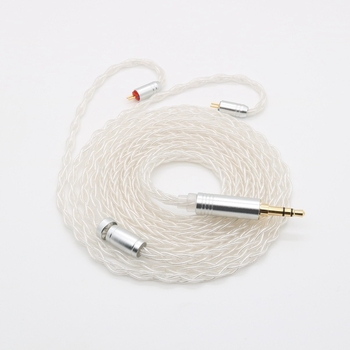 HiFi fejhallgató felújító kábel — ezüstözött réz mag, MMCX/QDC/TFZ, 0.78mm 2-pin, csatlakozó opciók 3.5mm/4.4mm/2.5mm