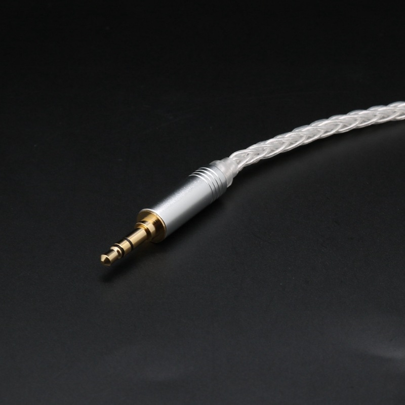 HiFi fejhallgató felújító kábel — ezüstözött réz mag, MMCX/QDC/TFZ, 0.78mm 2-pin, csatlakozó opciók 3.5mm/4.4mm/2.5mm