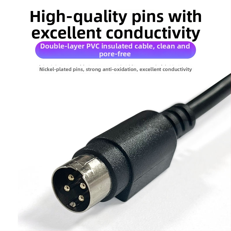Barošanas un video kabelis ar aviācijas četrpinu vīriešu spraudni kravas automašīnas reversās kameras darbam, ar bloķēšanas pin un lodēšanas galiem, garums 0,3–2 m