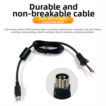 Automobiļu kabelis ar aviation savienotāju barošanai un video savienojumiem atpakaļskata kamerai, USB uz kartes slotu tin-tail savienotājs; izlaišana 2025; saderīgs ar peli, tastatūru, ventilatoru un moskītu iznīcināšanas lampu; pielāgotas paraugi; rēķins 