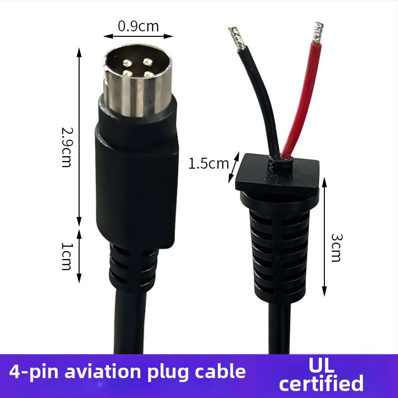 4 vadu ar aviācijas kontaktiem transportlīdzekļiem – barošanas un video kabelis atpakaļskata kamerai, garums 0.3-2 m, pielāgota paraugi