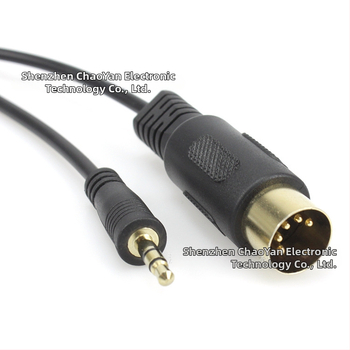 3,5 mm audio uz MIDI instrumentu kabelis, DIN 5-pins, 3,5 TRS pārveidotājs, ROHS sertificēts, paredzēts ierakstīšanai ar instrumentiem datorā