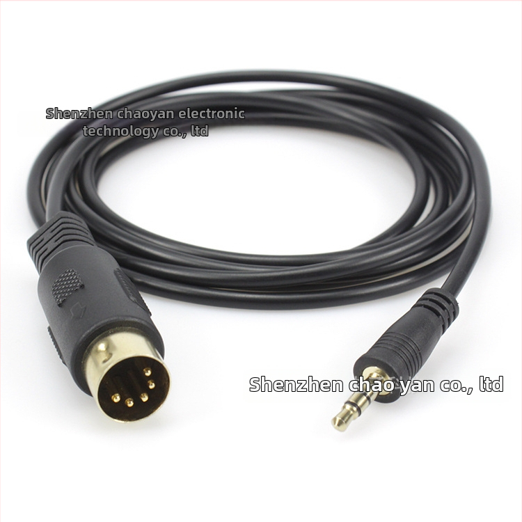 3,5 mm audio uz MIDI instrumentu kabelis, DIN 5-pins, 3,5 TRS pārveidotājs, ROHS sertificēts, paredzēts ierakstīšanai ar instrumentiem datorā