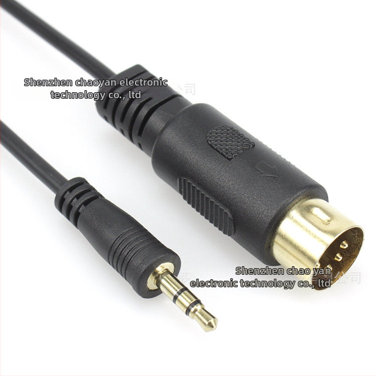 3,5 mm audio uz MIDI instrumentu kabelis, DIN 5-pins, 3,5 TRS pārveidotājs, ROHS sertificēts, paredzēts ierakstīšanai ar instrumentiem datorā